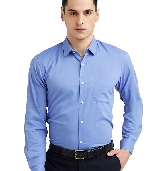 Peter England Men's Everyday Regular Fit Solid Shirt