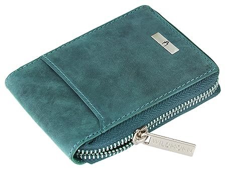 WildHorn RFID Protected Leather Wallet for Men,Blue Hunter